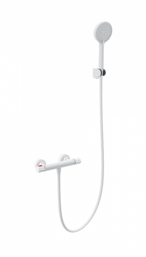 Смеситель для душа с термостатом WONZON & WOGHAND INN 5, Белый матовый (WW-B2063-A-MW)