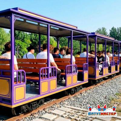 Рельсовый паровозик «Сказочный Экспресс», 4 вагона, 49 мест