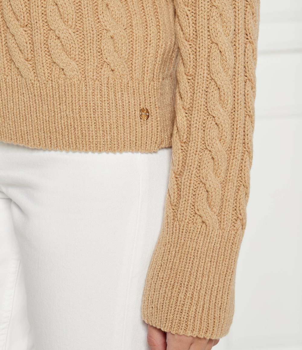 Хлопковый свитер Marc Cain - коричневый(XC 41.05 M06)