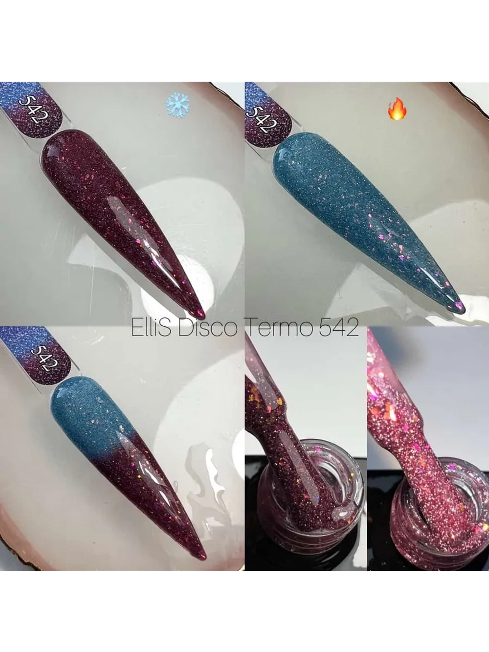 ElliS гель-лак Disko Termo 542 10мл