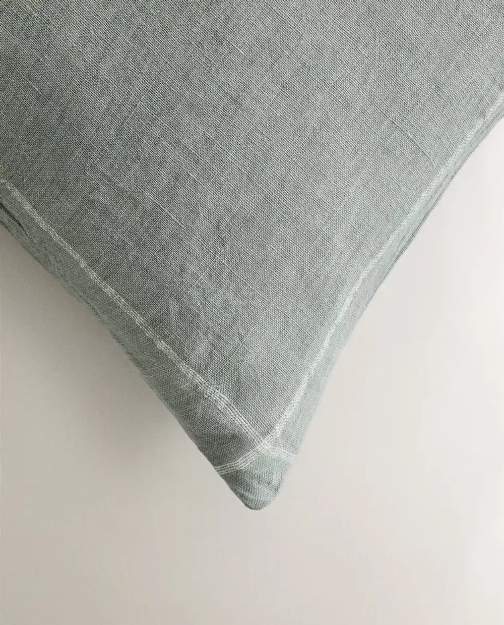 ZARA HOME ЛЬНЯНАЯ НАВОЛОЧКА ДЛЯ ДЕКОРАТИВНОЙ ПОДУШКИ, СИНИЙ