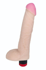 Реалистичный по форме и на ощупь вибратор - 27,2 см. (Цвет: телесный)