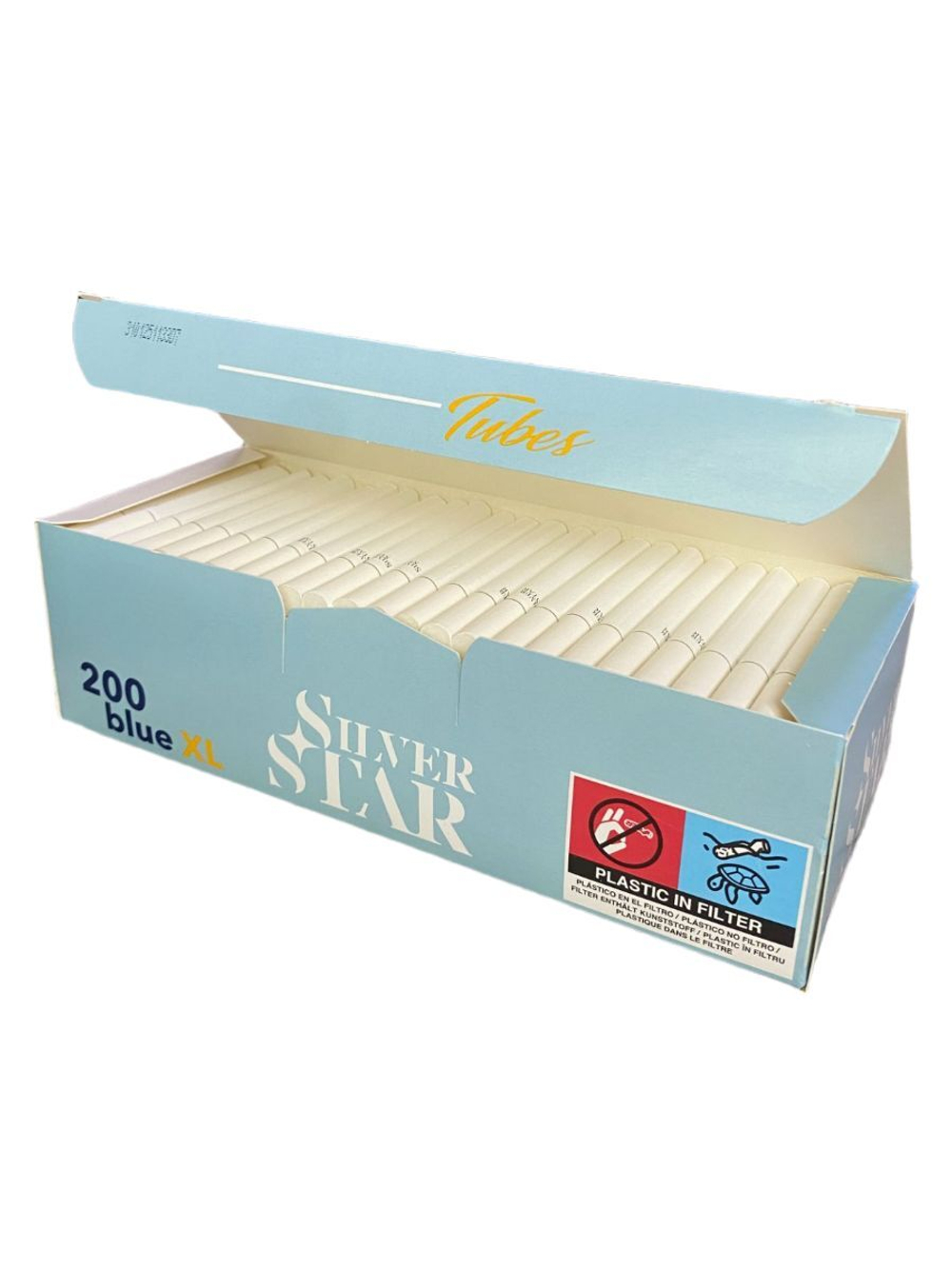 Гильзы для сигарет "Silver Star" KS Blue Super Flow XL 8.1/24мм 5х200шт (Комплект)