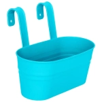 Кашпо-ведро настенное декоративное Большое голубой 300х250мм