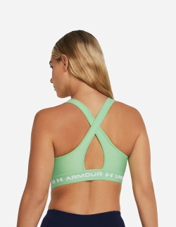 Женский топ бра Under Armour UA Crossback Mid Bra-GRN