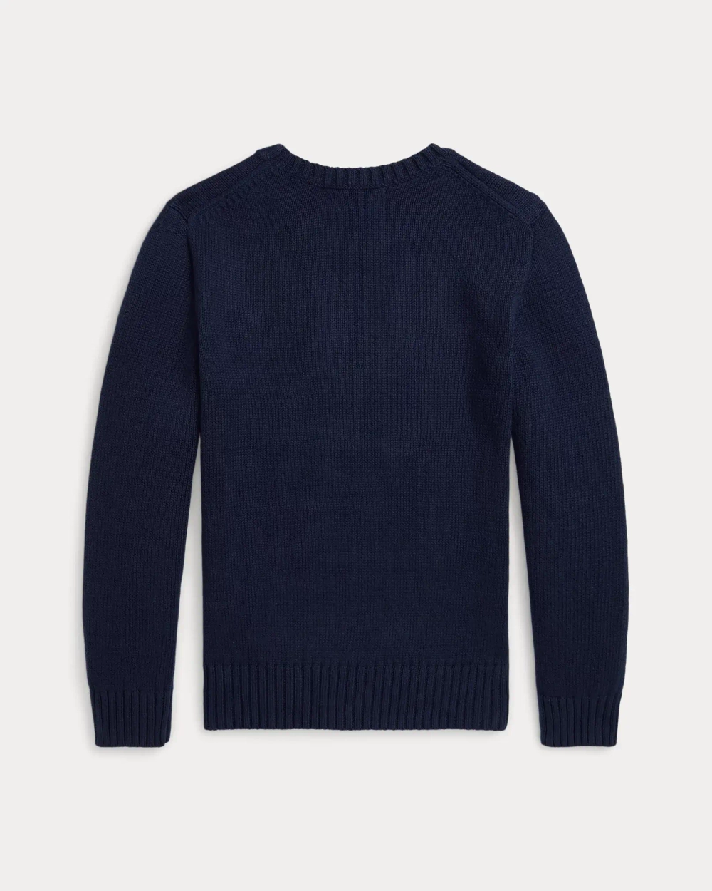 Хлопковый свитер с медвежонком в бейсбольном стиле Ralph Lauren
