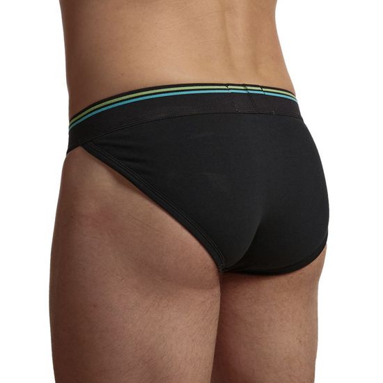 Мужские трусы танга черные JOCKMAIL JM3037-2