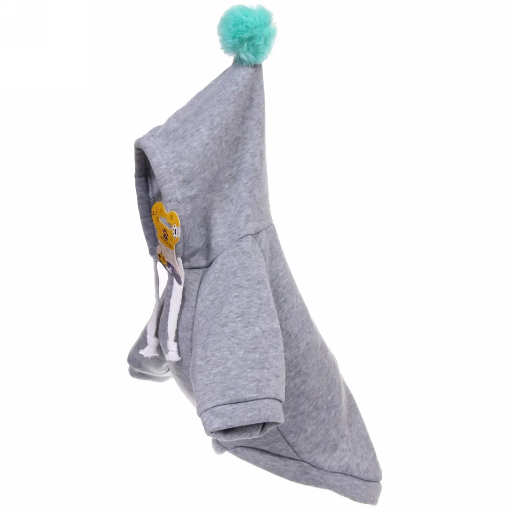 Кофта - толстовка с капюшоном для собак мелких пород «МОДНЫЙ БРО», бон бон, цвет серый, размер XL (22*27*43см) Ultramarine