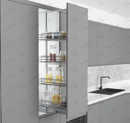 S-1822-C Шкаф-колонна в базу 450 мм, Starax, 6-ти ярусная, (380х510х1700-1850 мм)