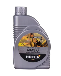 Масло моторное для двухтактных двигателей полусинтетическое Huter 1л (для бензопил и триммеров)