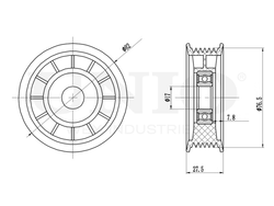 Ролик натяжной приводного ремня UNIO TNS-10283