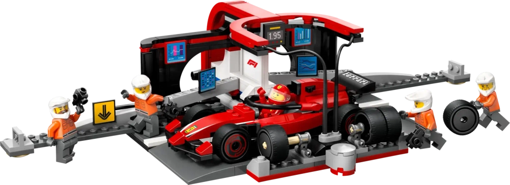 Конструктор LEGO City 60443 Пит-стоп Формулы-1 Ferrari с командой