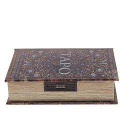 GAEM Шкатулка-книга с кодовым замком, L17,5 W7 H27 см