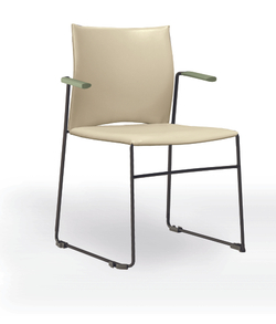 Web стул на полозьях с мягким сиденьем и спинкой