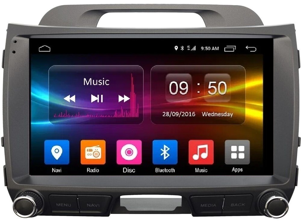 Магнитола для KIA Sportage 2010-2016 (низкая комплектация) - Carmedia SF-9735-1 IPS, Android 10, 8 ядер (TS18), 4G SIM-слот