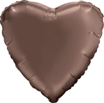 Сердце 19" Какао, Сатин Agura