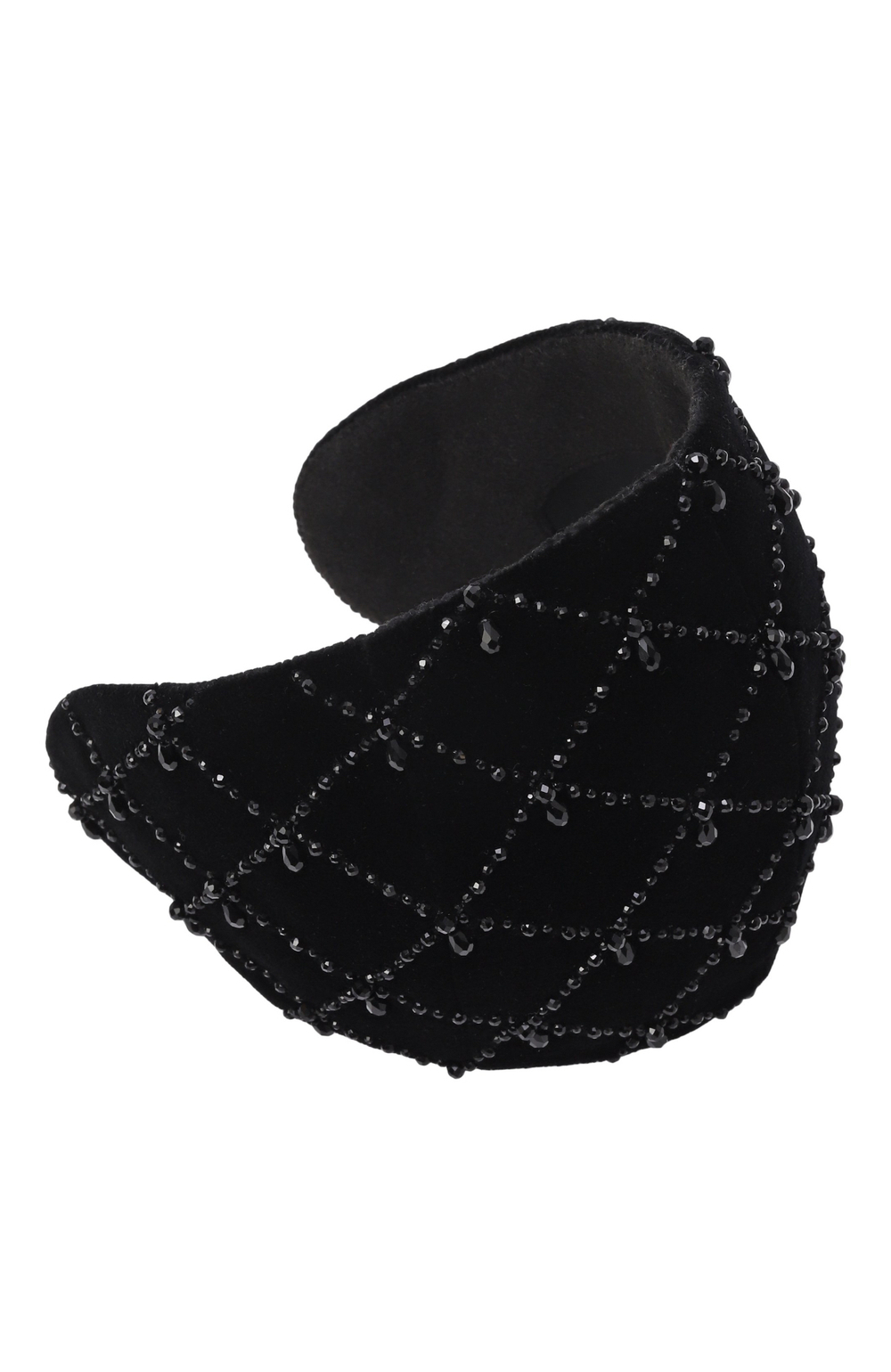 Полушляпка из бархата в сетку