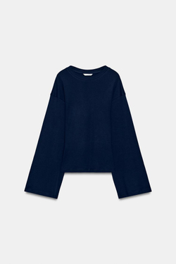 ZARA ПРИТАЛЕННАЯ ФУТБОЛКА SUPIMA®, МОРСКОЙ СИНИЙ