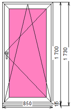 Пластиковое окно 1700 х 850 ТермА Эко