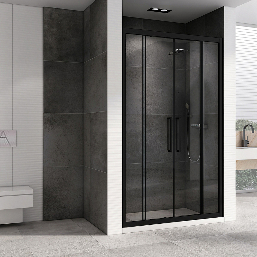 Душевая дверь Abber Schwarzer Diamant 180 AG33180BH профиль Черный стекло прозрачное