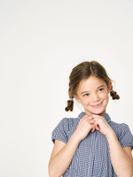 Комбинезон школьный на молнии для девочки Next 538-221, Темно-синий, Белый