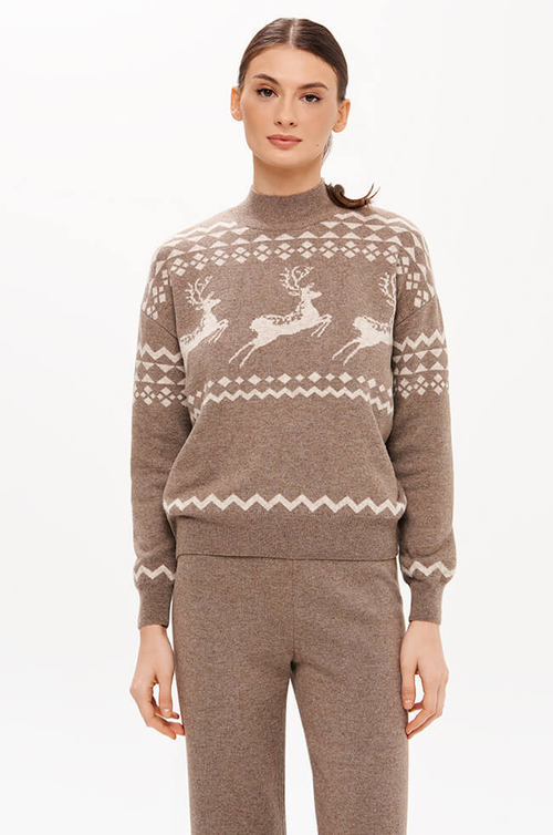 23419 Свитер женский (кофейный)