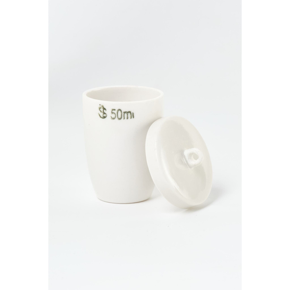 Тигель керамический, 50 мл, высокая стенка