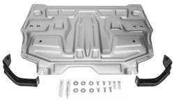 Защита картера и КПП AutoMax для Seat Ibiza IV (V - все) 2008-2015/Skoda Fabia II (V - 1.2; 1.4; 1.6) 2007-2014/Skoda Fabia RS II (V - 1.4 (180 л.с.)) 2010-2014/Skoda Rapid I (V - все) 2013-2020/Skoda Rapid II (V - 1.6) 2020-н.в./Skoda Roomster (V - все) 2006-2015/Volkswagen Polo IV рестайлинг хэтчбек (V - все) 2005-2009/Volkswagen Polo V хэтчбек (V - все) 2010-2015/Volkswagen Polo V седан (V - 1.4 (125 л.с.); 1.6 (85/90/105/110 л.с.)) 2010-2020/Volkswagen Polo VI лифтбек (V - 1.4 (125 л.с.); 1.6 (90/110 л.с.)) 2020-н.в., алюминий 2.5 мм, с крепежом, штампованная, AM333.5877.1