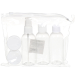 Набор путешественника косметичка + 5шт бутылочек (3шт - 80мл, 2шт - 15мл), Y11-0350, молния