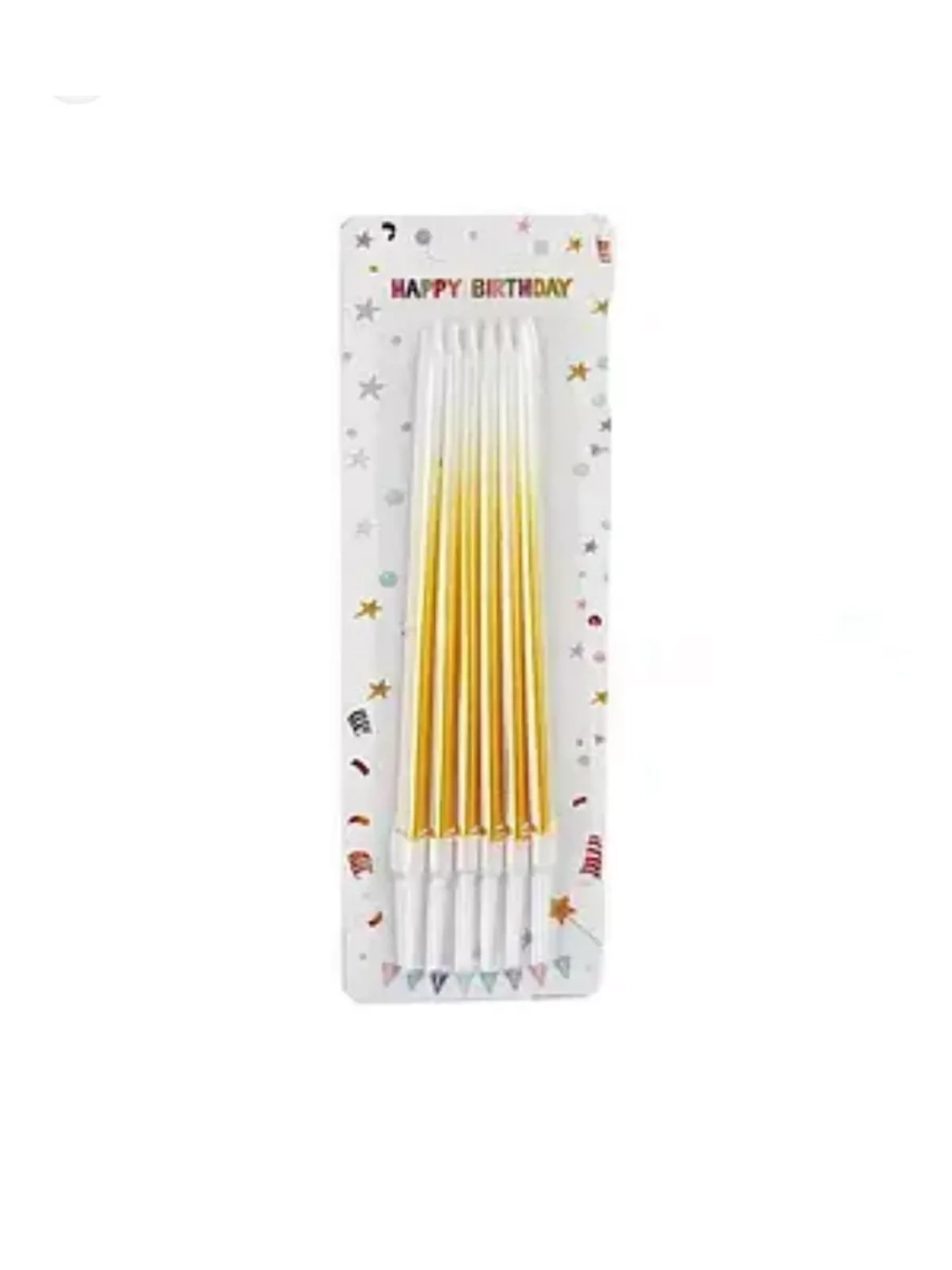 Набор свечей Бело-золотые 16 см 6 шт