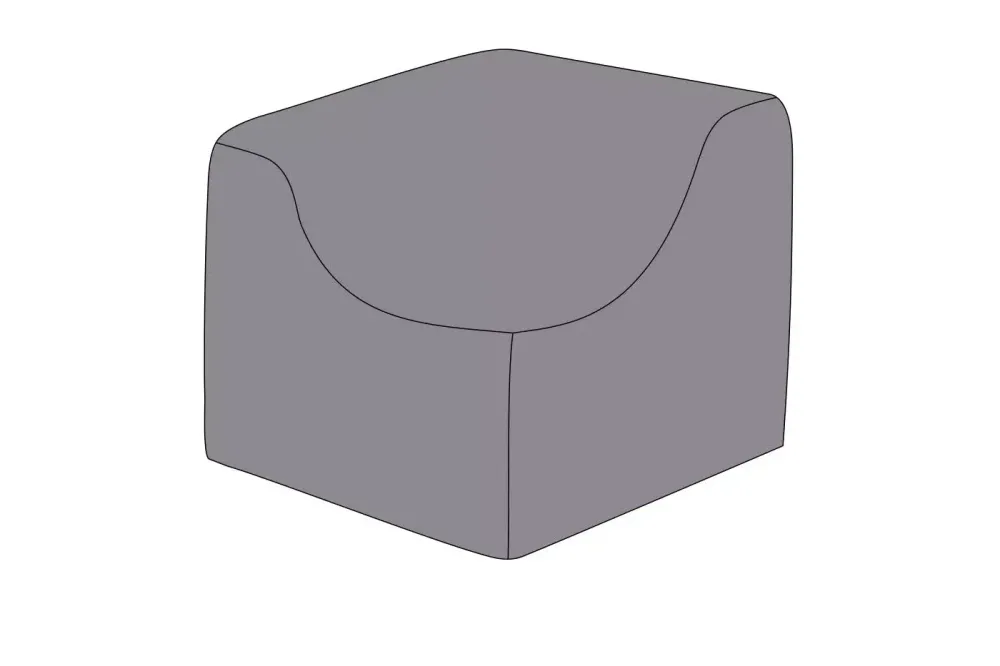 Защитный чехол на модуль Лунго угловой 86×86×65 см, цвет темно-серый