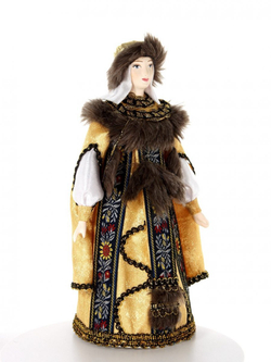 Потешный промысел кукла сувенирная фарфоровая Княгиня в праздничном одеянии.