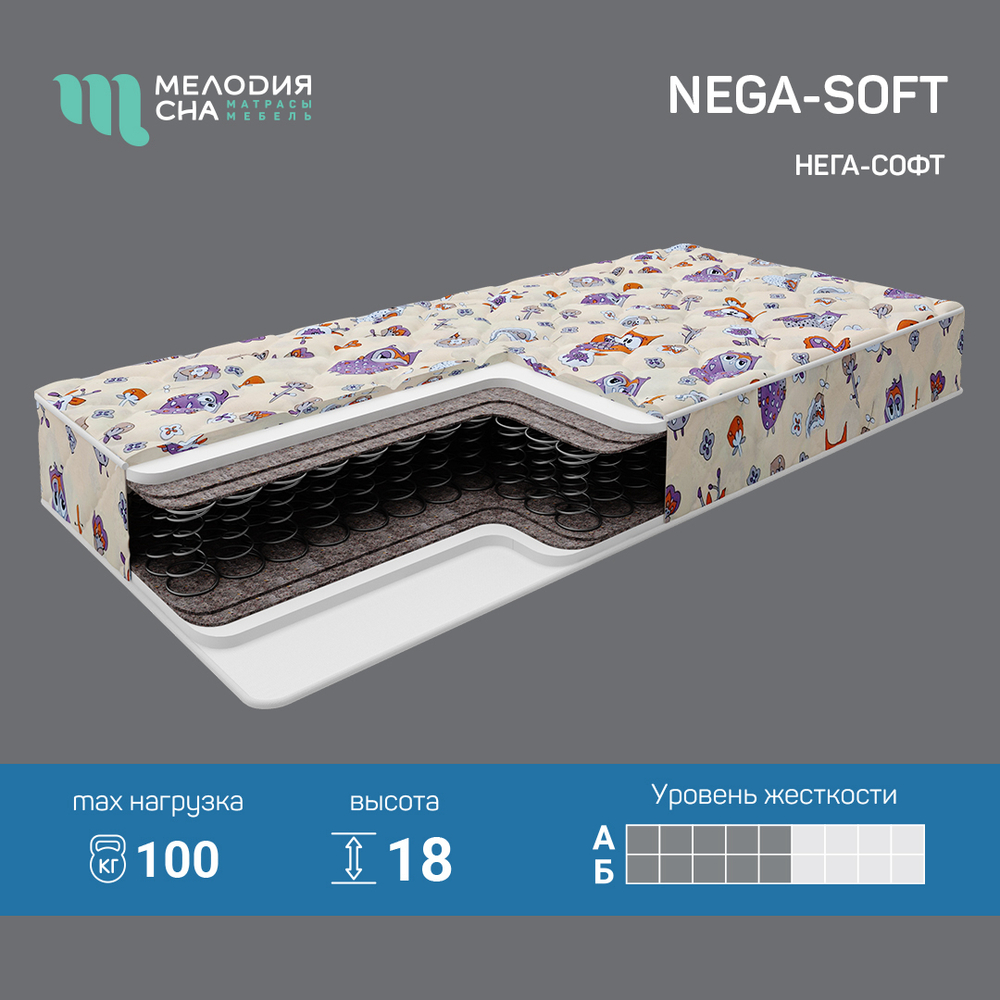 Матрас Nega-soft (Нега-софт) Bonnell biconus 5 800*2000 серия Баюни Мелодия сна