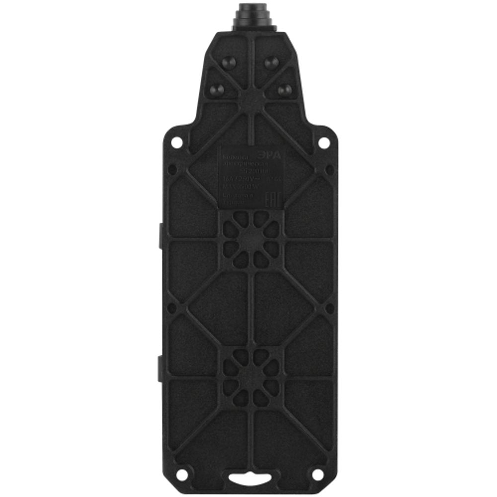 Колодка ЭРА K-2e-B-IP44 каучуковая с заземлением 2 розетки 16A IP44 черная | Колодки