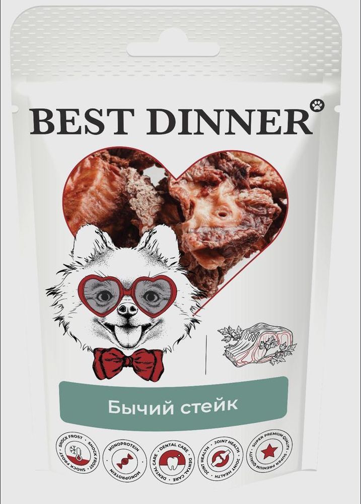 Лакомство Best Dinner Freeze Dry Бычий стейк 55 г