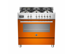 Варочный центр Bertazzoni, 6 конфорок, электрический духовой шкаф, 90 см Оранжевый