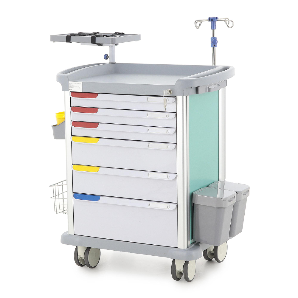 Тележка медицинская Med-Mos РЕТ05 ТМ-008АН-00 для экстренной медицинской помощи и реанимации