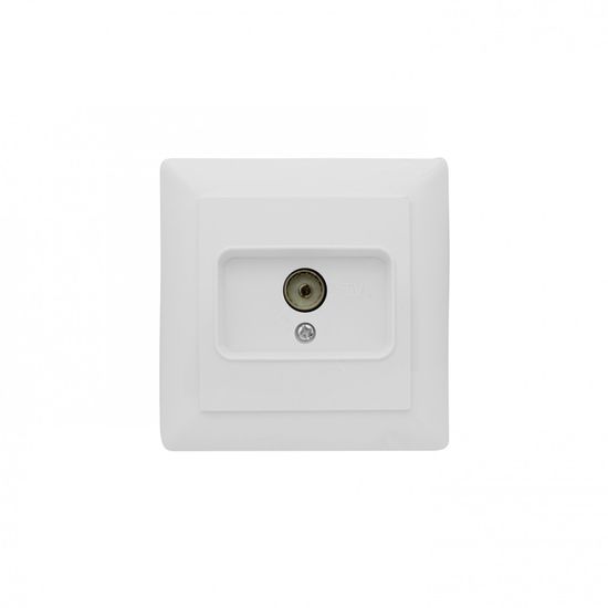 Розетка 1-местная белая ТВ концевая  Profitec Оптима Е07Р 0111 014