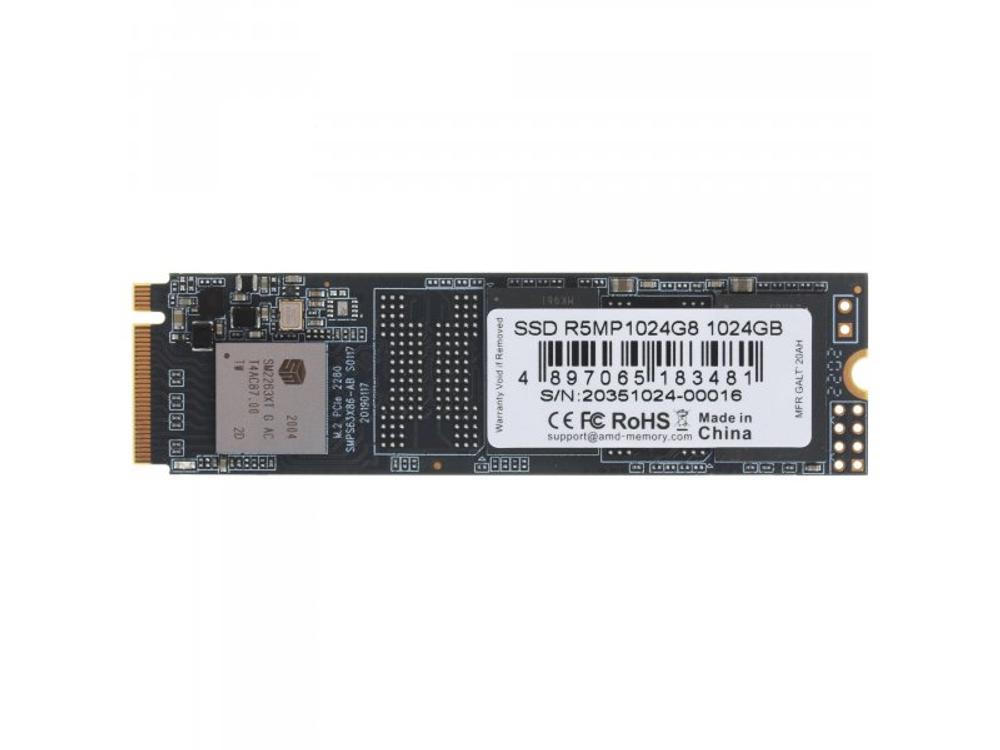 SSD накопитель AMD Radeon R5 1ТБ, M.2 2280, PCIe 3.0 x4, NVMe [R5MP1024G8]