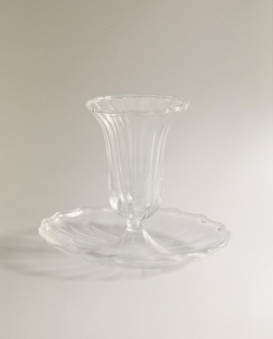 Zara Home Подсвечник из стекла, цвет прозрачный, 8.8 см