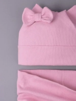 Шапка для девочки осенняя с ушками и снуд