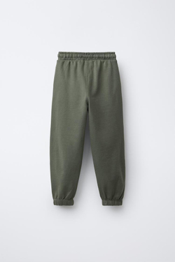 ZARA КОМПЛЕКТ ИЗ ТОЛСТОВКИ С КАПЮШОНОМ И БРЮК-ДЖОГГЕРОВ С ПОЛОСАМИ, ХАКИ