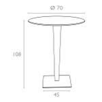 Стол пластиковый плетеный барный Siesta Contract Riva Bar, белый