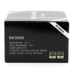 Безынерционная катушка 3000 Kaida SKYLARK (3+1BB, мет. шпуля), Бежевый/Черный