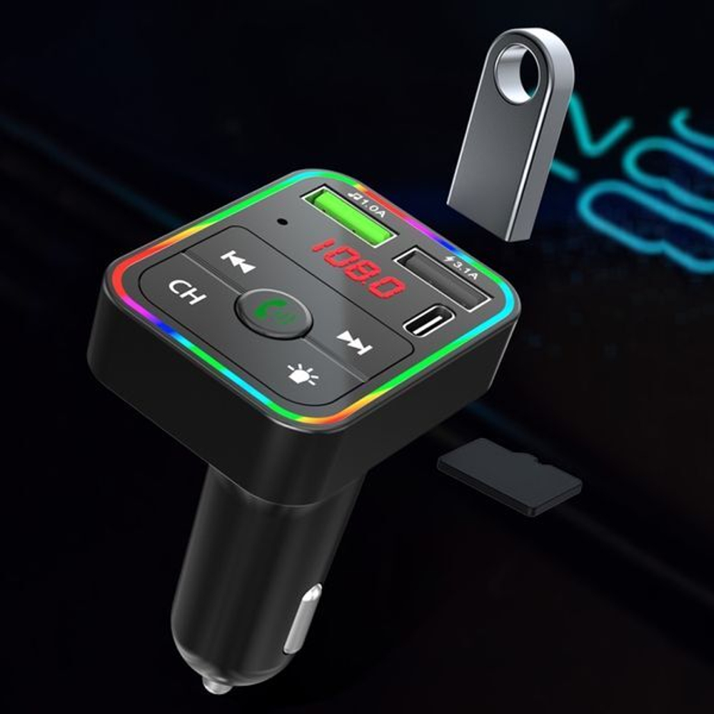FM модулятор (трансмиттер) автомобильный TDS TS-CAF15 Bluetooth