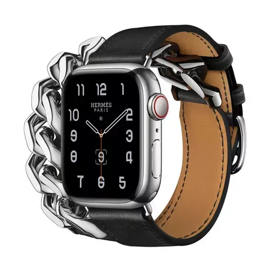 Apple Watch Hermès 41mm Silver Stainless Steel Case with Gourmette Metal Double Tour
