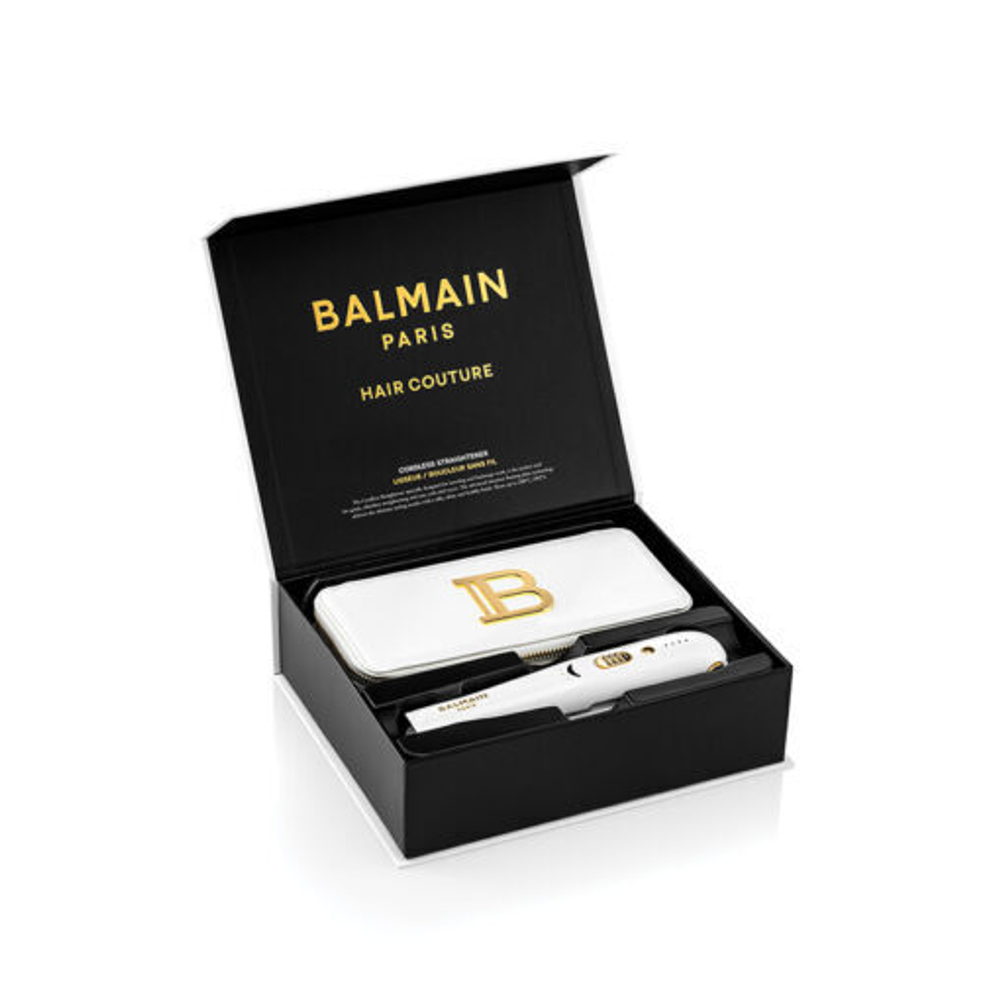 Balmain Hair Couture Утюжок беспроводной цвет белый + золотой B714 Limited Edition Cordless Straightener FW21 White Gold