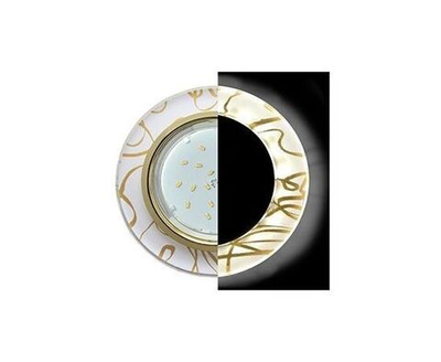 Ecola GX53 H4 5310 Glass Стекло Круг золото - золото на белом