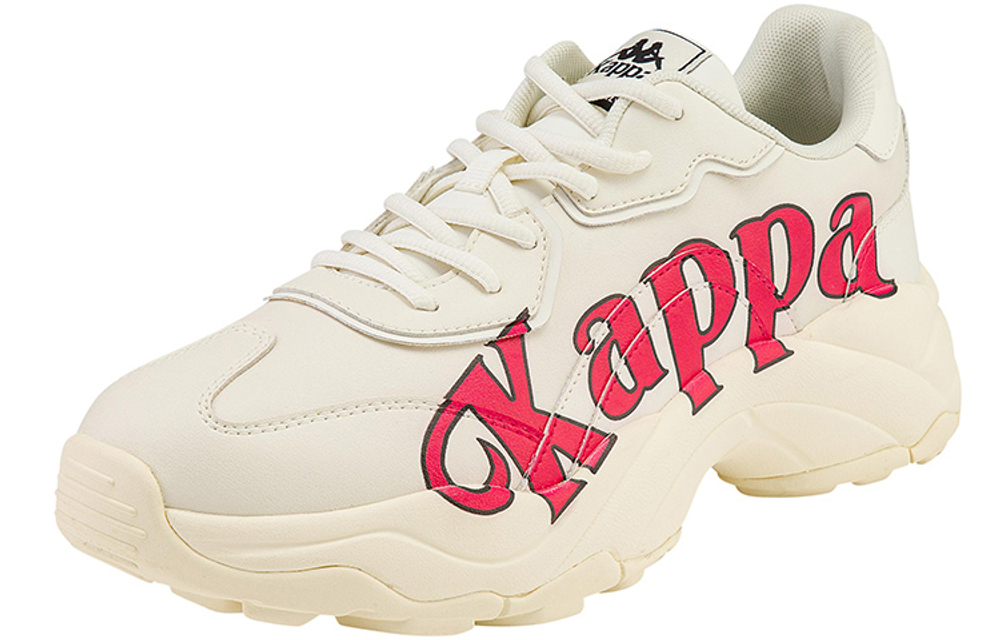 Kappa Synthetic Leather Outdoor Abrasion Resistant Coverage Low top Casual Shoes Unisex Winter White