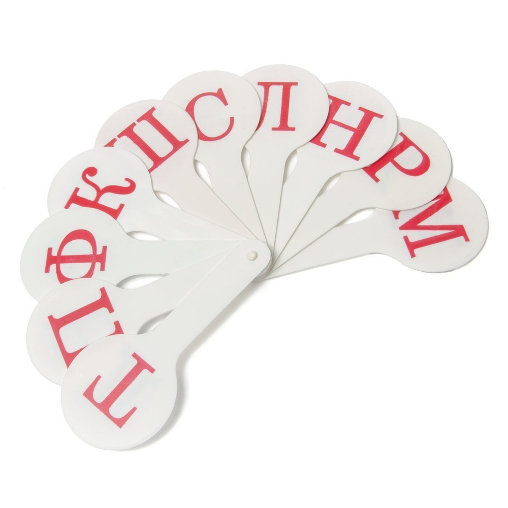 Касса-веер Alingar, 3 в 1, цифры от 1 до 20, гласные буквы, согласные буквы, пластик